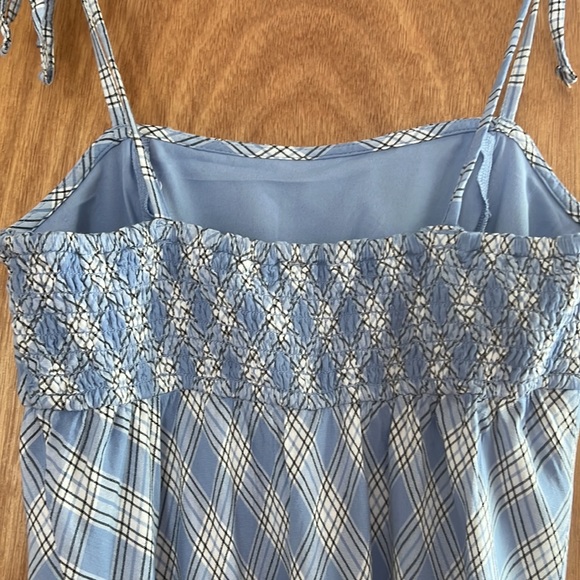 Hollister XS sundress in Carolina blue/white plaid. Like new! - Picture 3 of 5